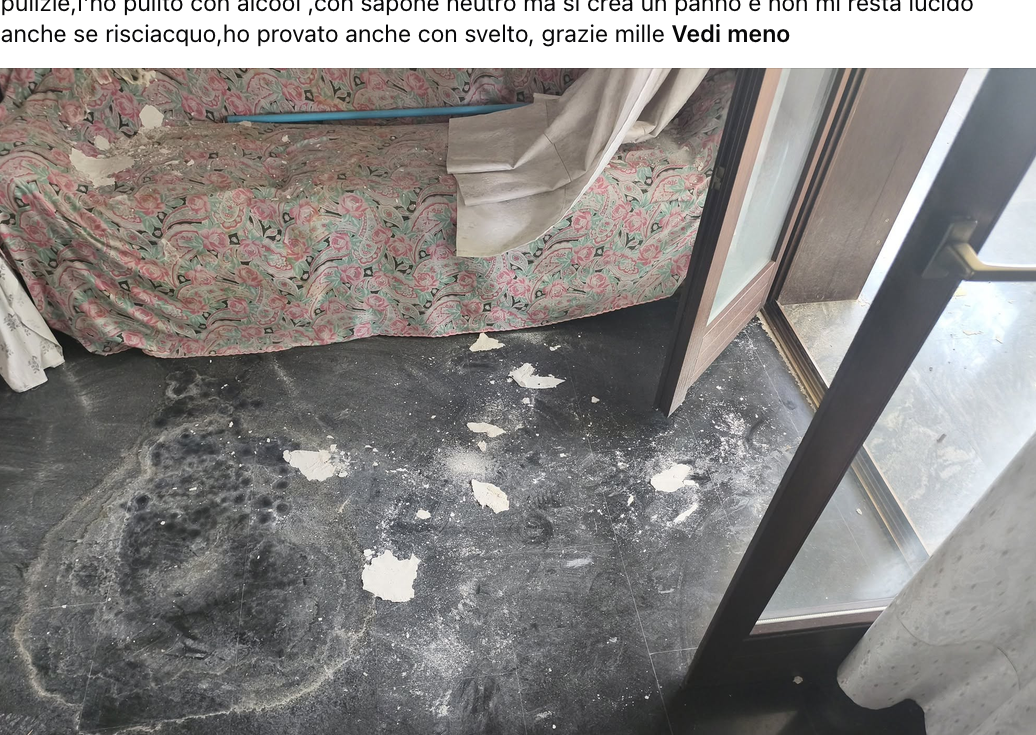 Buonasera a tutte come pulisco il granito nero? Premetto che non è casa mia sto facendo pulizie, l'ho pulito con alcool , con sapone neutro ma si crea un panno e non mi resta lucido anche se risciacquo, ho provato anche con svelto, grazie mille Vedi meno